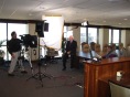st louis video production on location with teleprompter - talent - and videographer